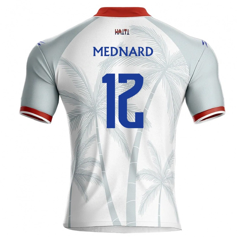 DanxenメンズハイチJonah Mednard#12白 赤 灰アウェイシャツ26-28ジャージーユニフォーム