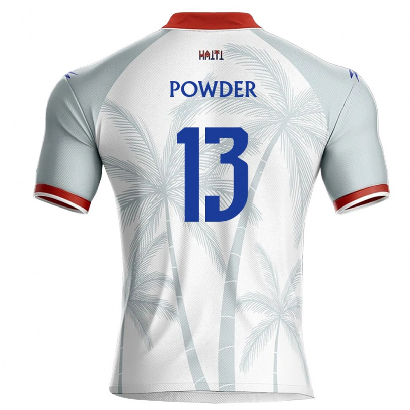DanxenメンズハイチSeth Powder#13白 赤 灰アウェイシャツ26-28ジャージーユニフォーム