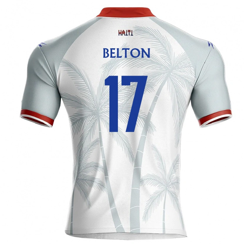 DanxenメンズハイチJhon-Widy Belton#17白 赤 灰アウェイシャツ26-28ジャージーユニフォーム
