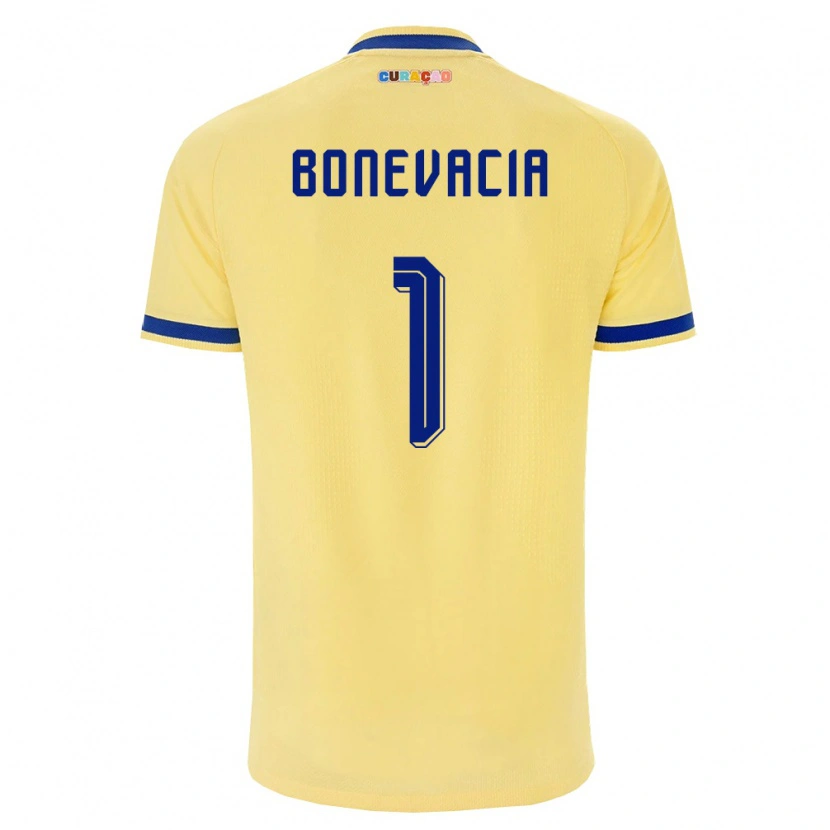 Danxenメンズキュラソー島Giuliano Bonevacia#1黄 紺 ピンクアウェイシャツ26-28ジャージーユニフォーム