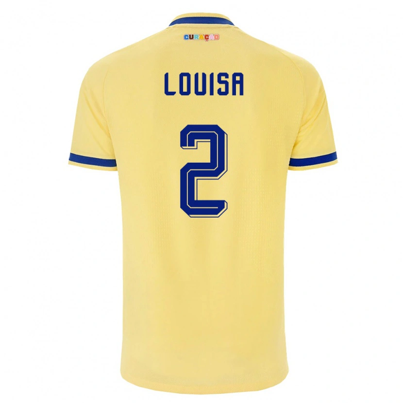 Danxenメンズキュラソー島Genairo Louisa#2黄 紺 ピンクアウェイシャツ26-28ジャージーユニフォーム