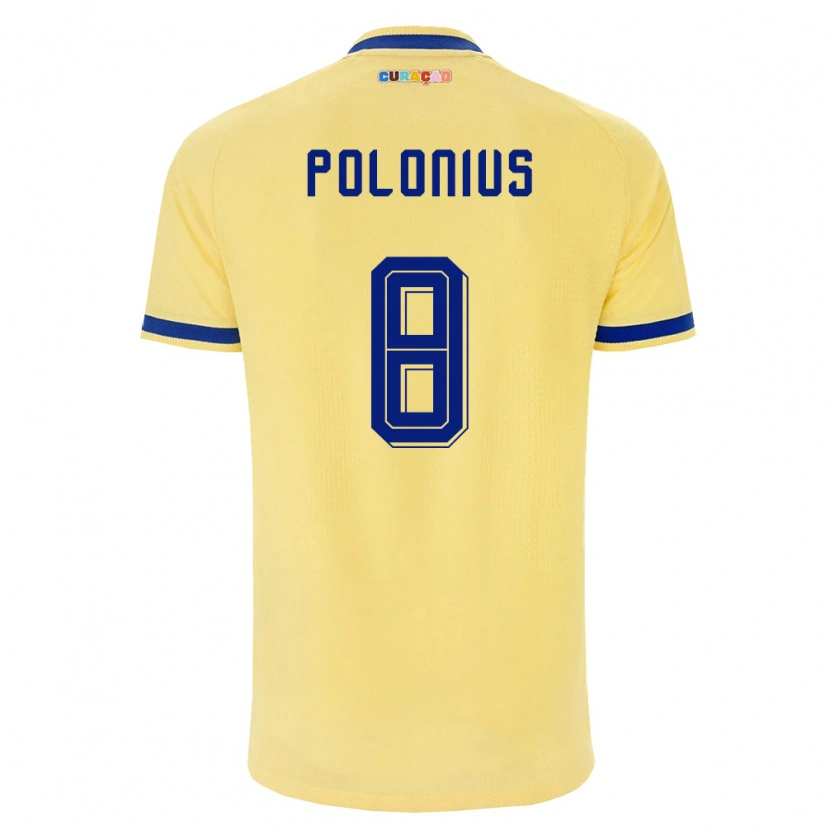 Danxenメンズキュラソー島Jaydion Polonius#8黄 紺 ピンクアウェイシャツ26-28ジャージーユニフォーム