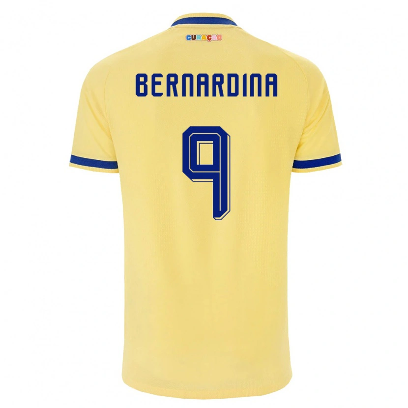 Danxenメンズキュラソー島Damiënthly Bernardina#9黄 紺 ピンクアウェイシャツ26-28ジャージーユニフォーム