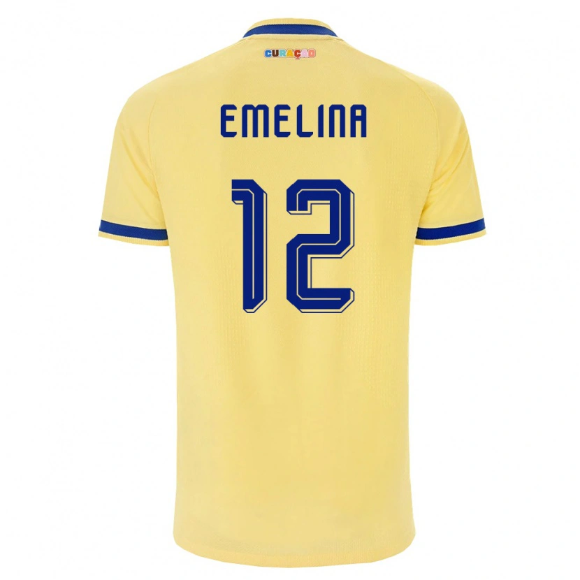 Danxenメンズキュラソー島Irdjoailly Emelina#12黄 紺 ピンクアウェイシャツ26-28ジャージーユニフォーム