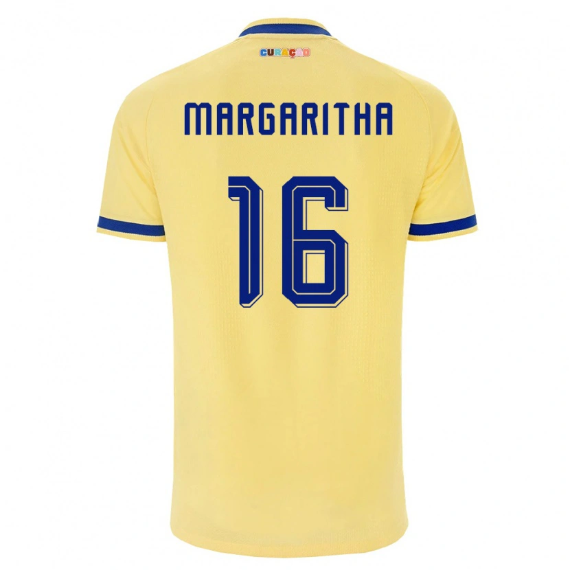 Danxenメンズキュラソー島Jearl Margaritha#16黄 紺 ピンクアウェイシャツ26-28ジャージーユニフォーム