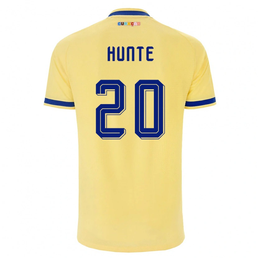 Danxenメンズキュラソー島Jerayno Hunte#20黄 紺 ピンクアウェイシャツ26-28ジャージーユニフォーム