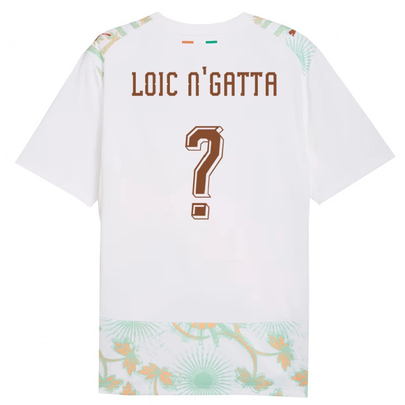 DanxenメンズコートジボワールAnge Loïc N'gatta#0白 オレンジ 緑アウェイシャツ26-28ジャージーユニフォーム