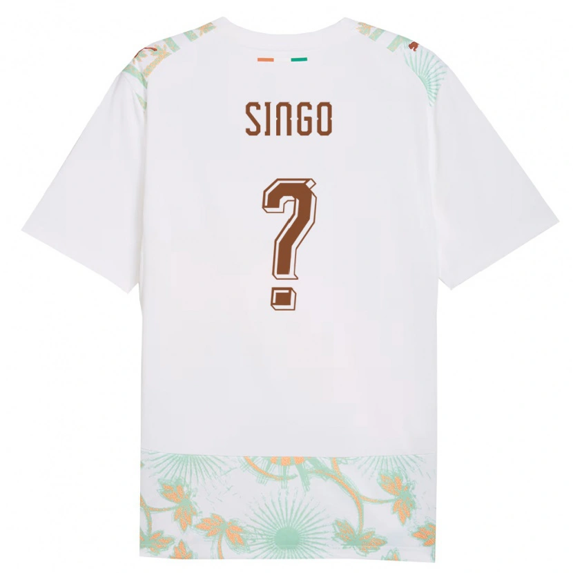 Danxenメンズコートジボワールウィルフリード・シンゴ#0白 オレンジ 緑アウェイシャツ26-28ジャージーユニフォーム