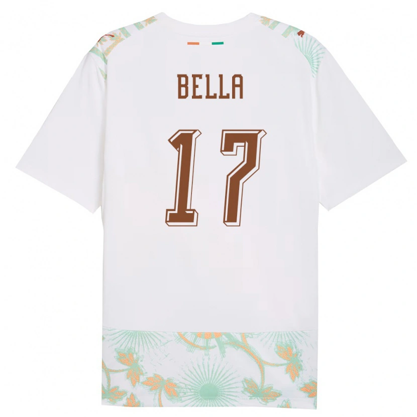 DanxenメンズコートジボワールBamalick Bella#17白 オレンジ 緑アウェイシャツ26-28ジャージーユニフォーム