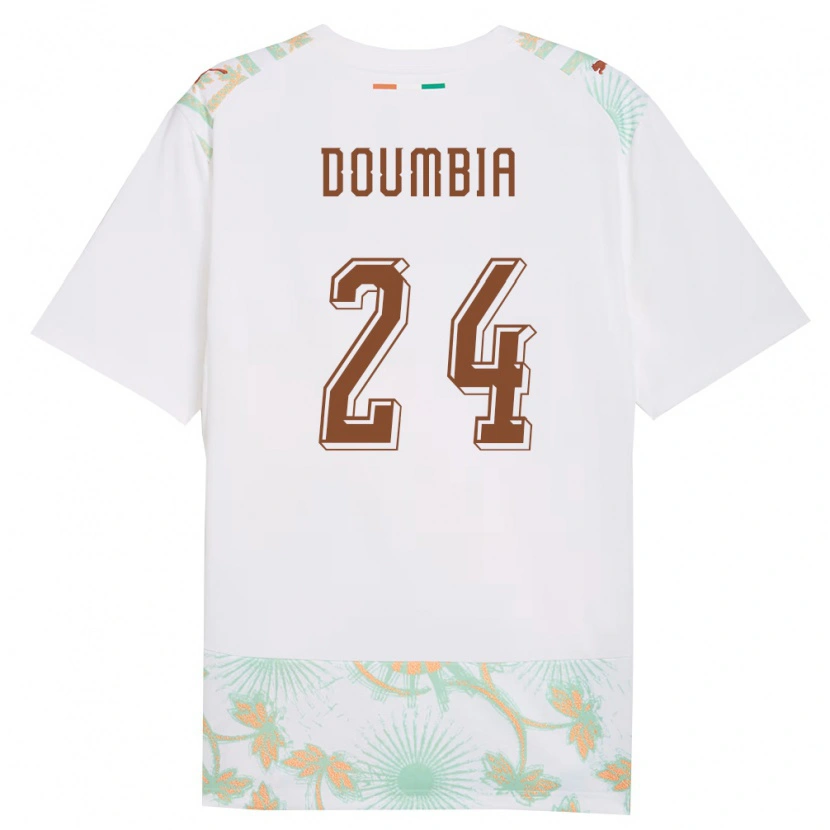 DanxenメンズコートジボワールVayanga Doumbia#24白 オレンジ 緑アウェイシャツ26-28ジャージーユニフォーム