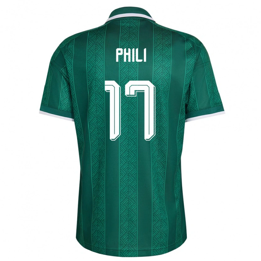Danxenメンズ南アフリカLangelihle Phili#17緑 白 金アウェイシャツ26-28ジャージーユニフォーム