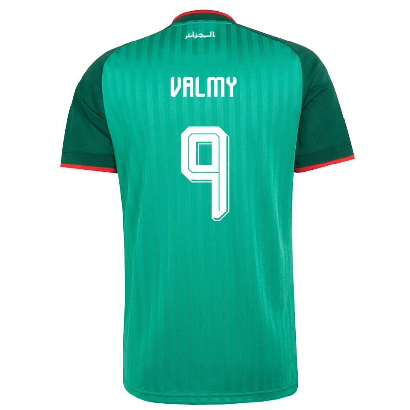 DanxenメンズアルジェリアMouhammad Valmy#9緑 赤 白アウェイシャツ26-28ジャージーユニフォーム