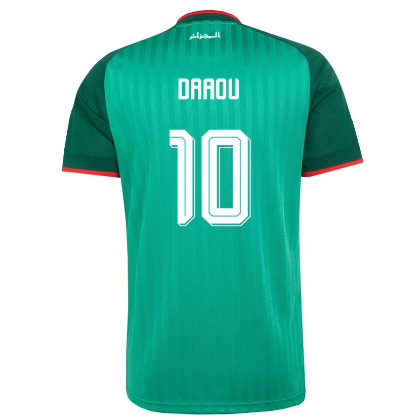 DanxenメンズアルジェリアBilal Daaou#10緑 赤 白アウェイシャツ26-28ジャージーユニフォーム