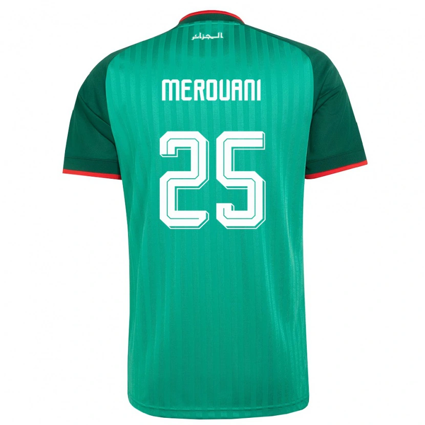 DanxenメンズアルジェリアDjibril Merouani#25緑 赤 白アウェイシャツ26-28ジャージーユニフォーム