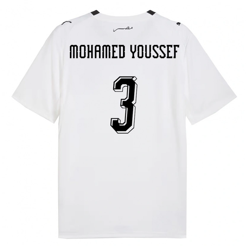 DanxenメンズエジプトAdam Mohamed Youssef#3白 灰 黒アウェイシャツ26-28ジャージーユニフォーム
