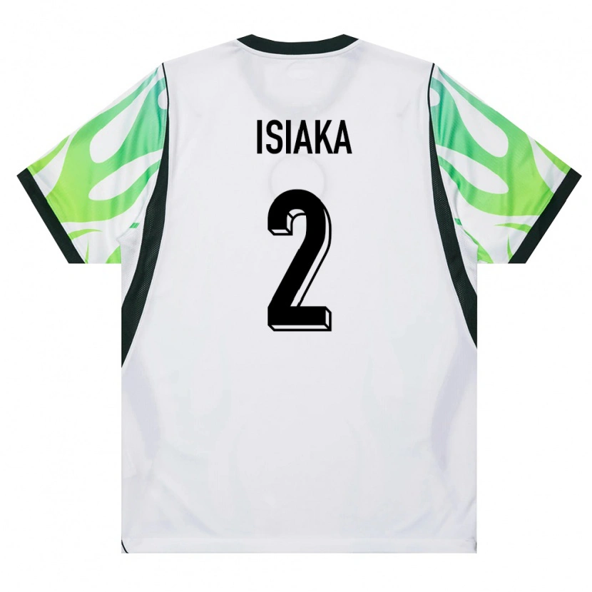 DanxenメンズナイジェリアTaiye Isiaka#2白 緑アウェイシャツ26-28ジャージーユニフォーム