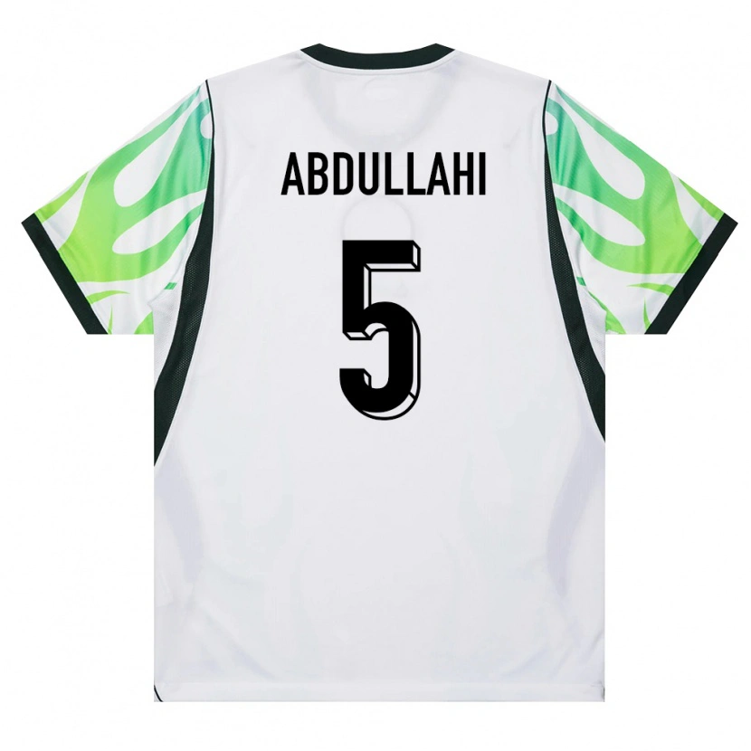 DanxenメンズナイジェリアMuhammad Abdullahi#5白 緑アウェイシャツ26-28ジャージーユニフォーム
