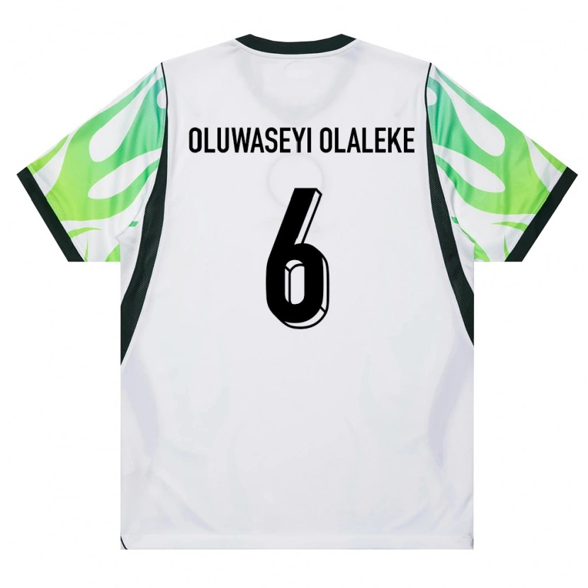 DanxenメンズナイジェリアJeremiah Oluwaseyi Olaleke#6白 緑アウェイシャツ26-28ジャージーユニフォーム