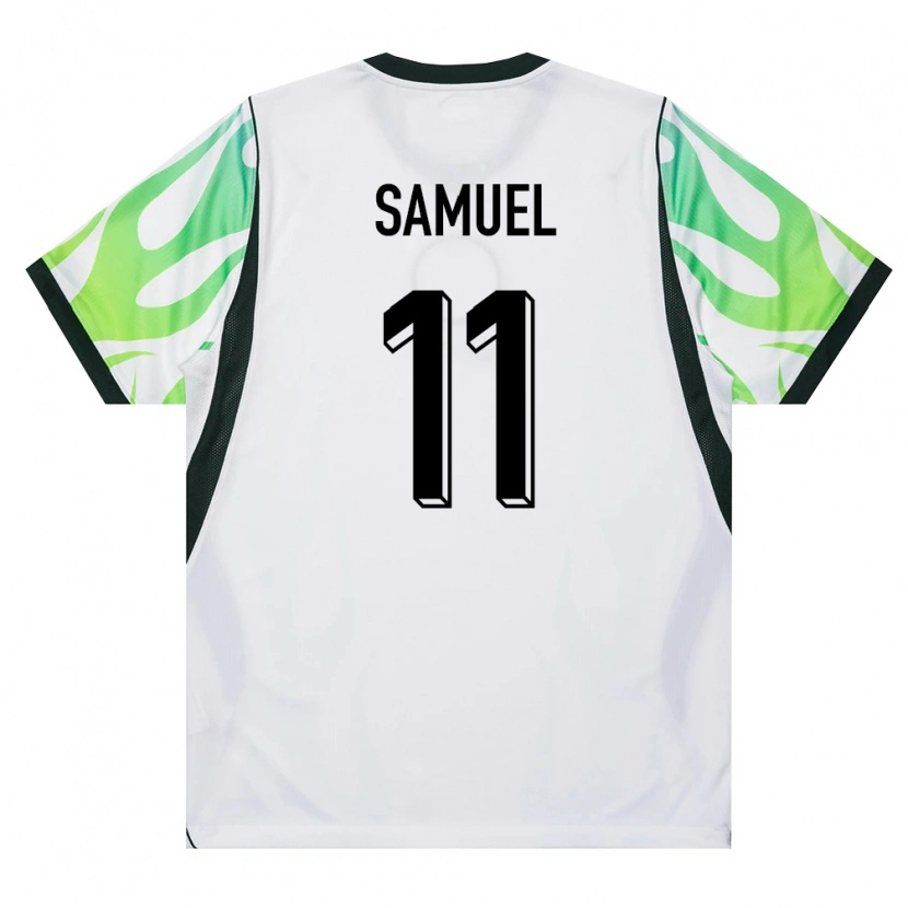 DanxenメンズナイジェリアDestiny Samuel#11白 緑アウェイシャツ26-28ジャージーユニフォーム