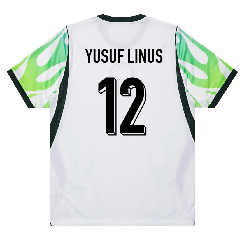 DanxenメンズナイジェリアHope Yusuf Linus#12白 緑アウェイシャツ26-28ジャージーユニフォーム