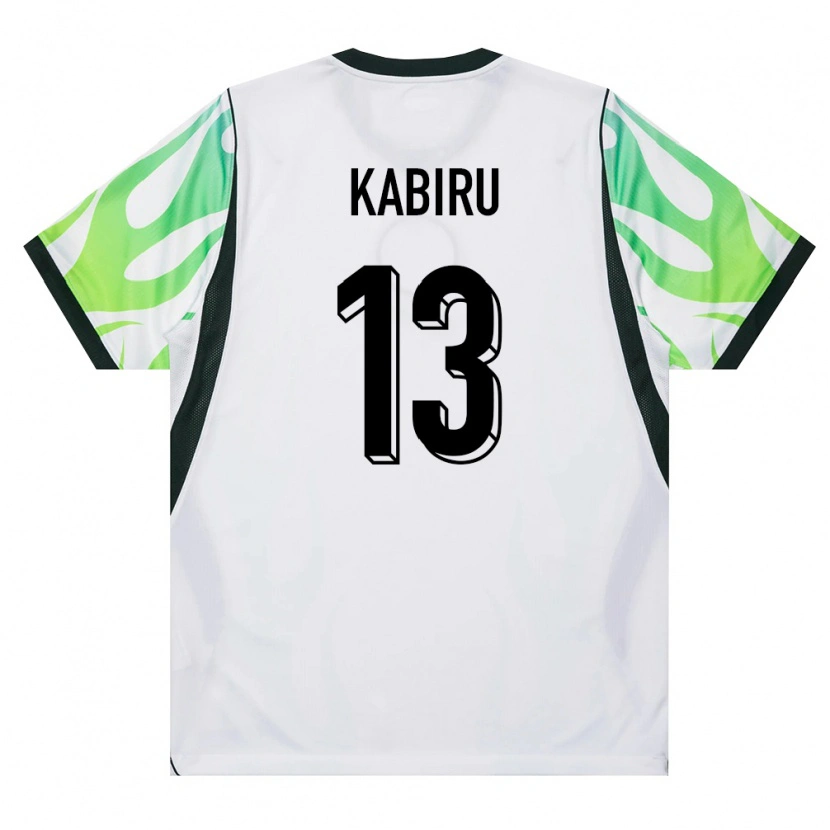 DanxenメンズナイジェリアAdnan Kabiru#13白 緑アウェイシャツ26-28ジャージーユニフォーム