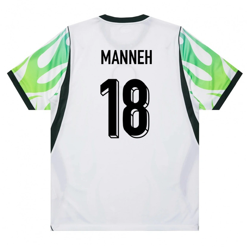 DanxenメンズナイジェリアEbrima Manneh#18白 緑アウェイシャツ26-28ジャージーユニフォーム