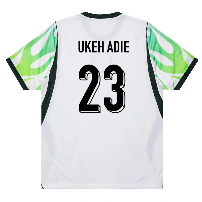 DanxenメンズナイジェリアGift Ukeh Adie#23白 緑アウェイシャツ26-28ジャージーユニフォーム