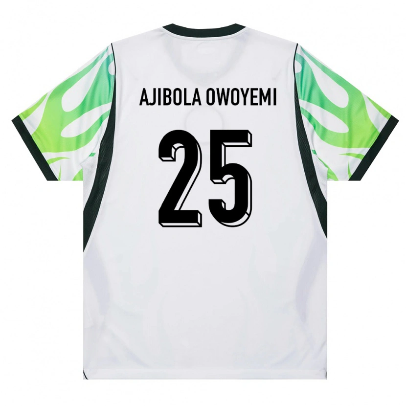 DanxenメンズナイジェリアUsman Ajibola Owoyemi#25白 緑アウェイシャツ26-28ジャージーユニフォーム