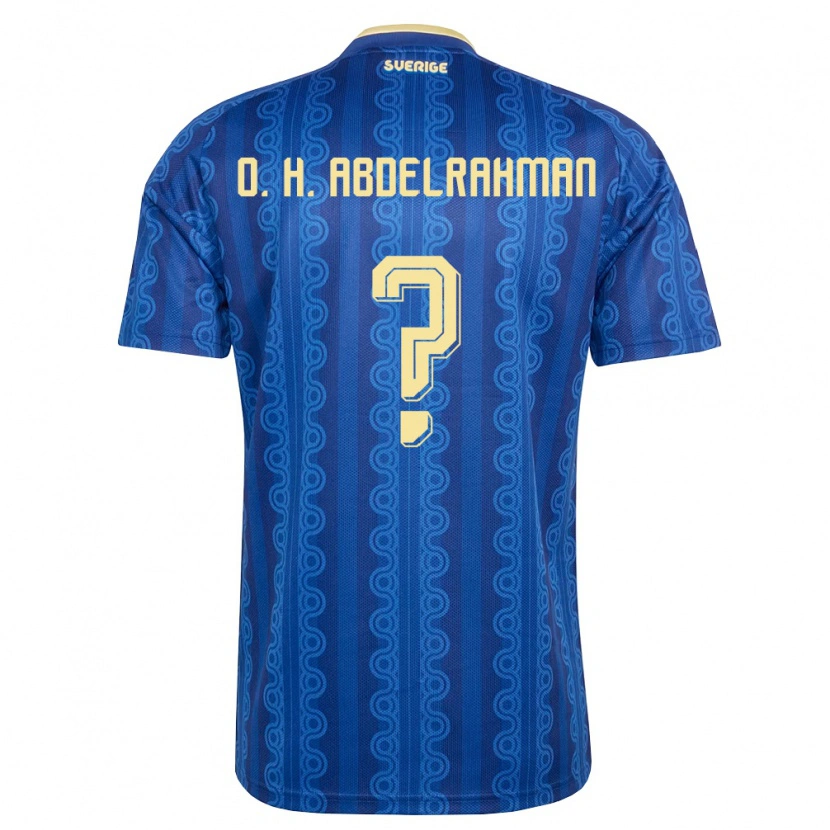 DanxenメンズスウェーデンOsman Haroun Abdelrahman#0青 紺 黄アウェイシャツ26-28ジャージーユニフォーム