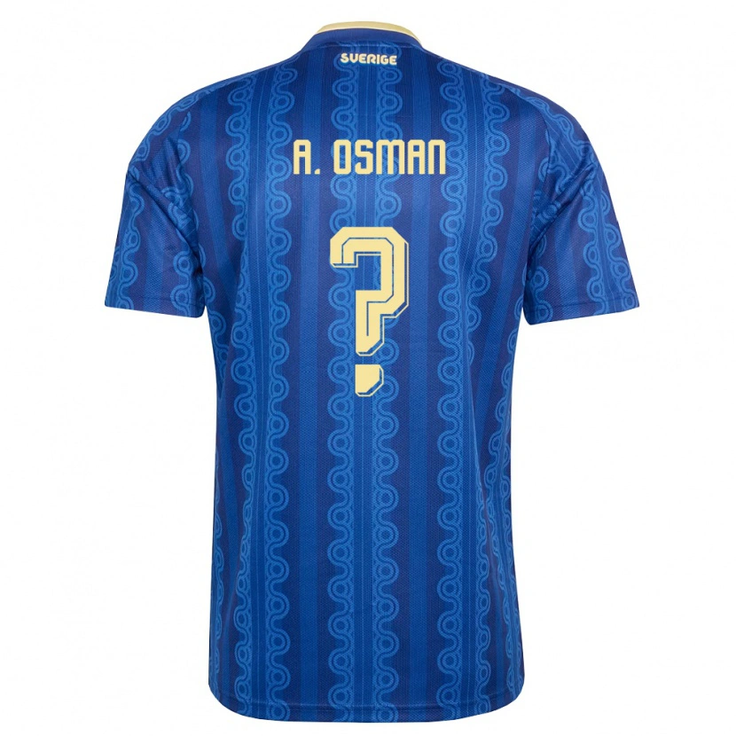 DanxenメンズスウェーデンAmir Osman#0青 紺 黄アウェイシャツ26-28ジャージーユニフォーム