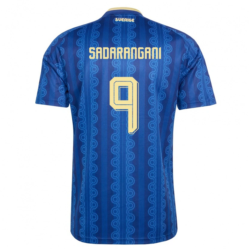 DanxenメンズスウェーデンEmil Sadarangani#9青 紺 黄アウェイシャツ26-28ジャージーユニフォーム