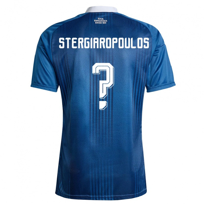 DanxenメンズギリシャSotiris Stergiaropoulos#0紺 青 白アウェイシャツ26-28ジャージーユニフォーム