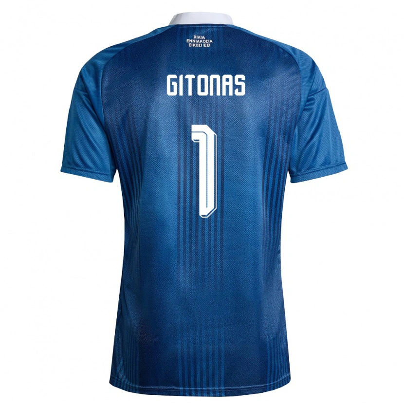 DanxenメンズギリシャChristos Gitonas#1紺 青 白アウェイシャツ26-28ジャージーユニフォーム