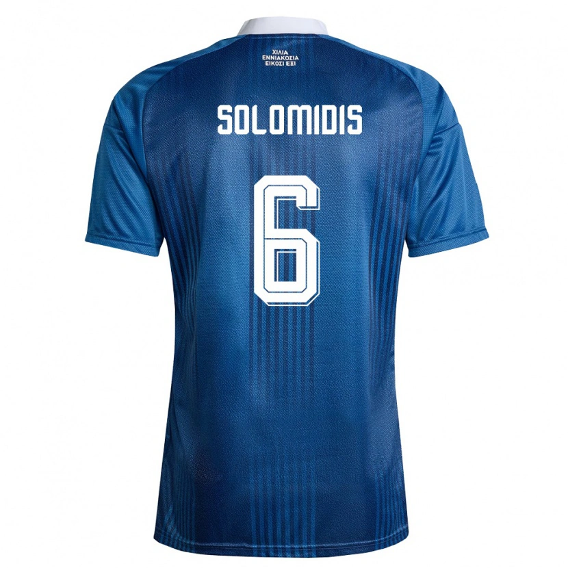 DanxenメンズギリシャFotios Solomidis#6紺 青 白アウェイシャツ26-28ジャージーユニフォーム