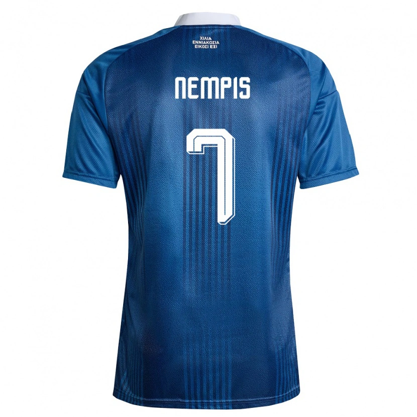 DanxenメンズギリシャIason Nempis#7紺 青 白アウェイシャツ26-28ジャージーユニフォーム