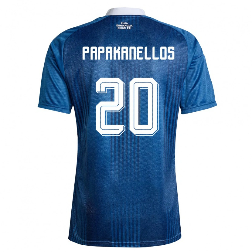 DanxenメンズギリシャAntonis Papakanellos#20紺 青 白アウェイシャツ26-28ジャージーユニフォーム