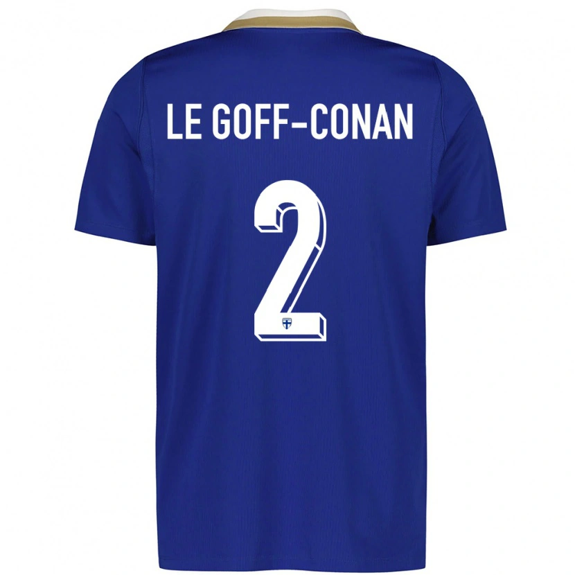 DanxenメンズフィンランドAdam Le Goff-Conan#2青 白アウェイシャツ26-28ジャージーユニフォーム