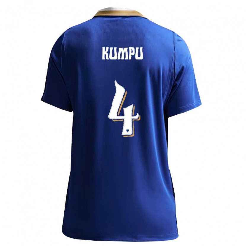 DanxenメンズフィンランドVille Kumpu#4青 白アウェイシャツ26-28ジャージーユニフォーム