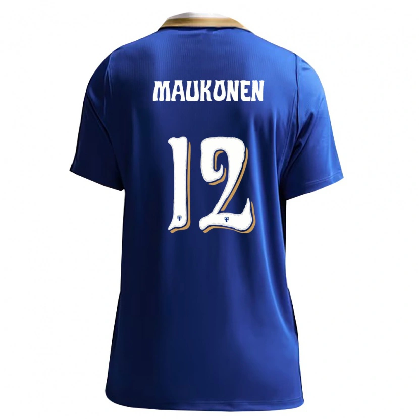 DanxenメンズフィンランドOsku Maukonen#12青 白アウェイシャツ26-28ジャージーユニフォーム