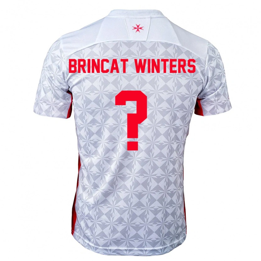DanxenメンズマルタEthan Brincat Winters#0灰 白 赤アウェイシャツ26-28ジャージーユニフォーム