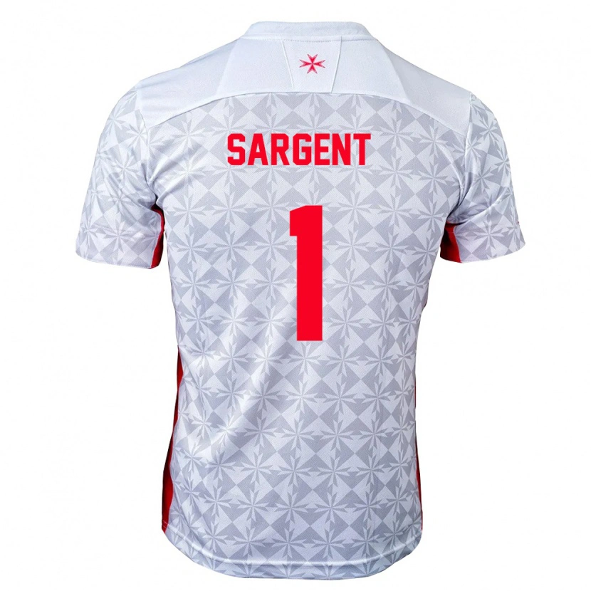 DanxenメンズマルタKarl Sargent#1灰 白 赤アウェイシャツ26-28ジャージーユニフォーム