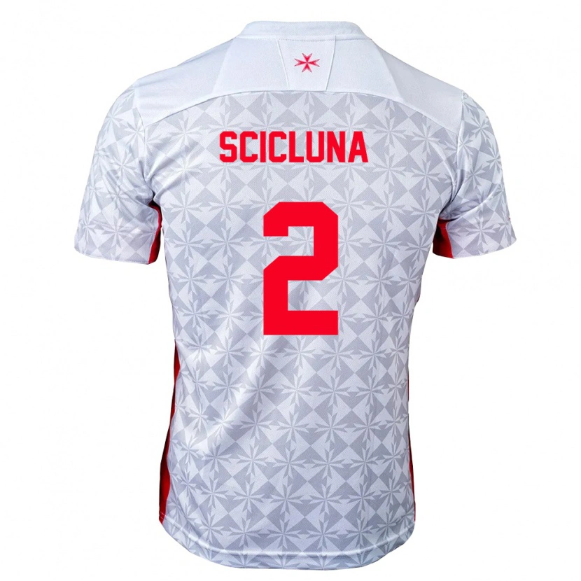 DanxenメンズマルタJulian Scicluna#2灰 白 赤アウェイシャツ26-28ジャージーユニフォーム