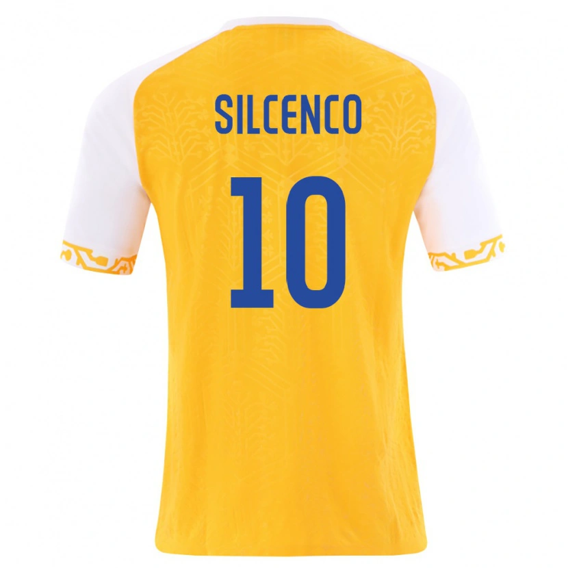 DanxenメンズモルドバChiril Șilcenco#10黄 白アウェイシャツ26-28ジャージーユニフォーム