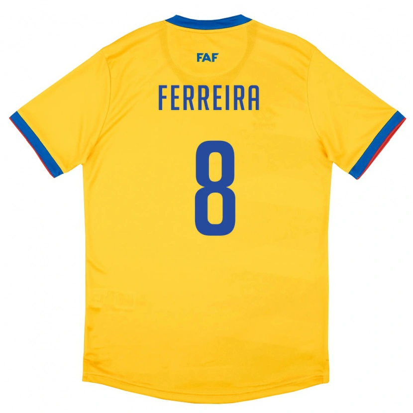 DanxenメンズアンドラHugo Ferreira#8黄 青 赤アウェイシャツ26-28ジャージーユニフォーム
