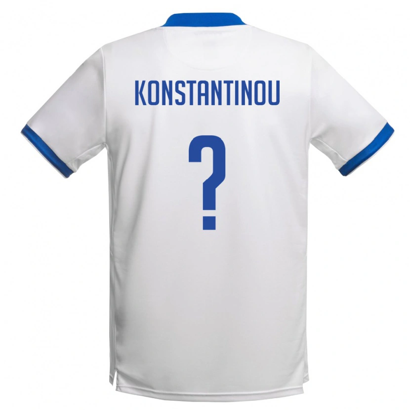 DanxenメンズキプロスCharalampos Konstantinou#0白 ロイヤルブルーアウェイシャツ26-28ジャージーユニフォーム