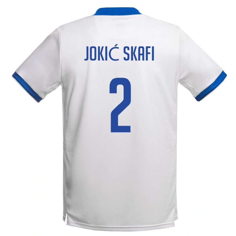 DanxenメンズキプロスGeorgios Jokić Skafi#2白 ロイヤルブルーアウェイシャツ26-28ジャージーユニフォーム