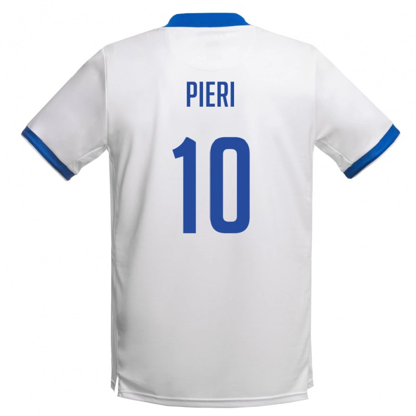 DanxenメンズキプロスAndreas Pieri#10白 ロイヤルブルーアウェイシャツ26-28ジャージーユニフォーム