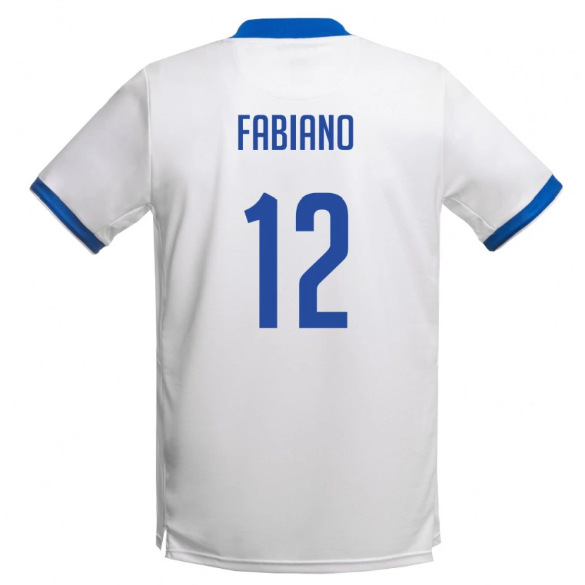 DanxenメンズキプロスFabiano#12白 ロイヤルブルーアウェイシャツ26-28ジャージーユニフォーム