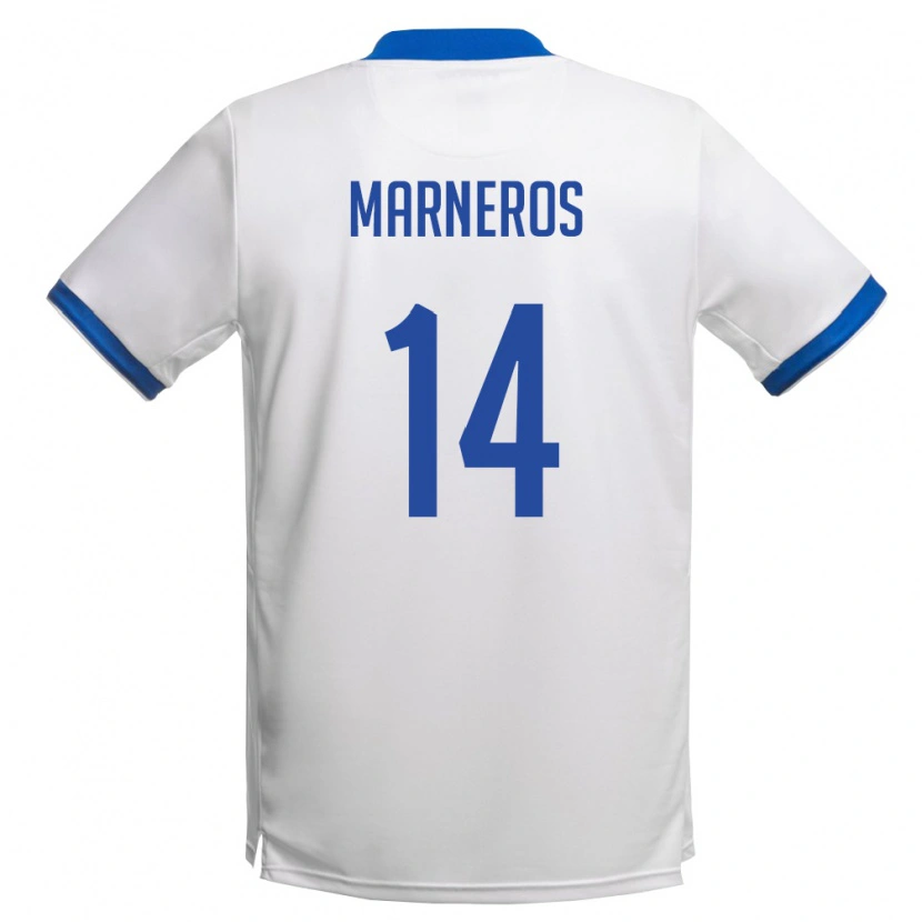 DanxenメンズキプロスChristodoulos Marneros#14白 ロイヤルブルーアウェイシャツ26-28ジャージーユニフォーム
