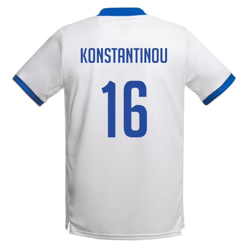 DanxenメンズキプロスParaskevas Konstantinou#16白 ロイヤルブルーアウェイシャツ26-28ジャージーユニフォーム